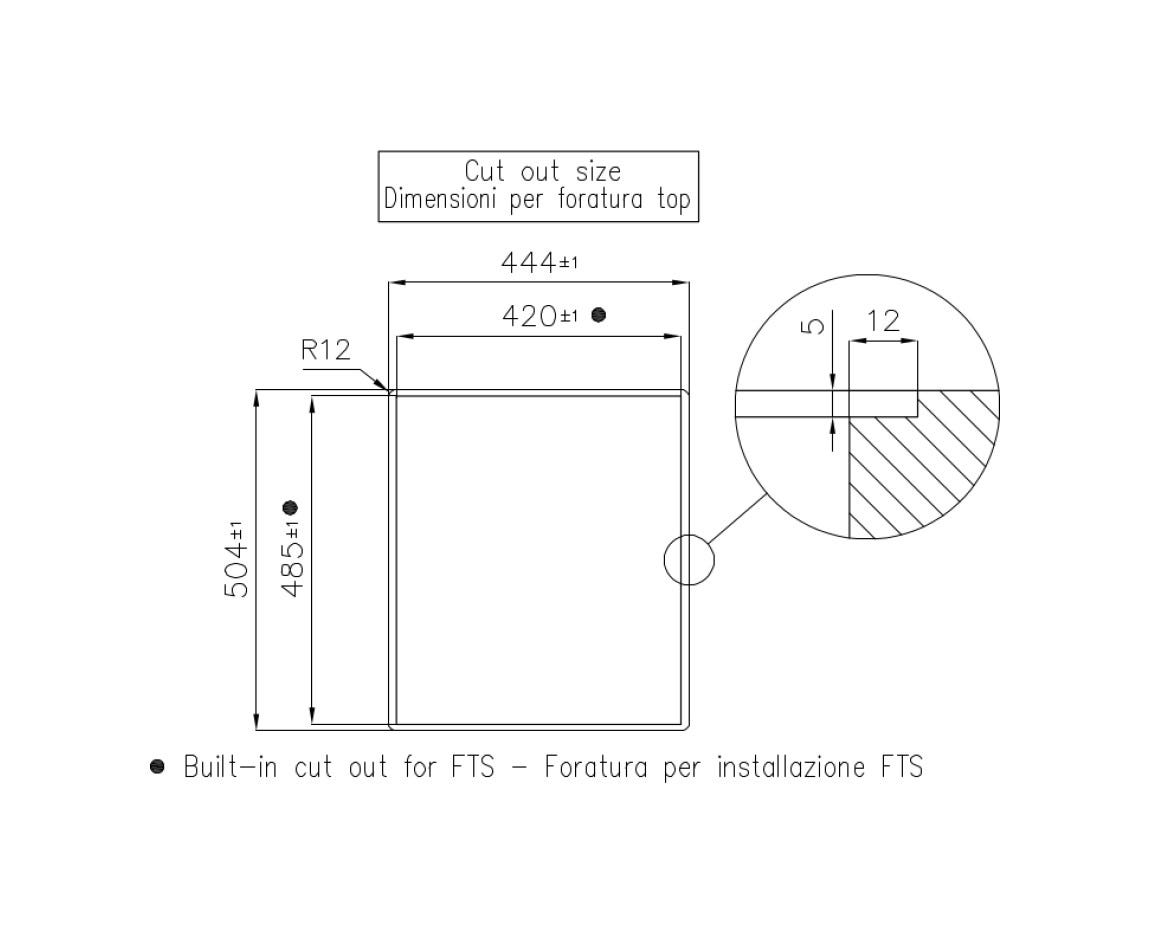 Foster 7373300 S1000 Induction Piano cottura a induzione cm 44 - vetroceramica nero