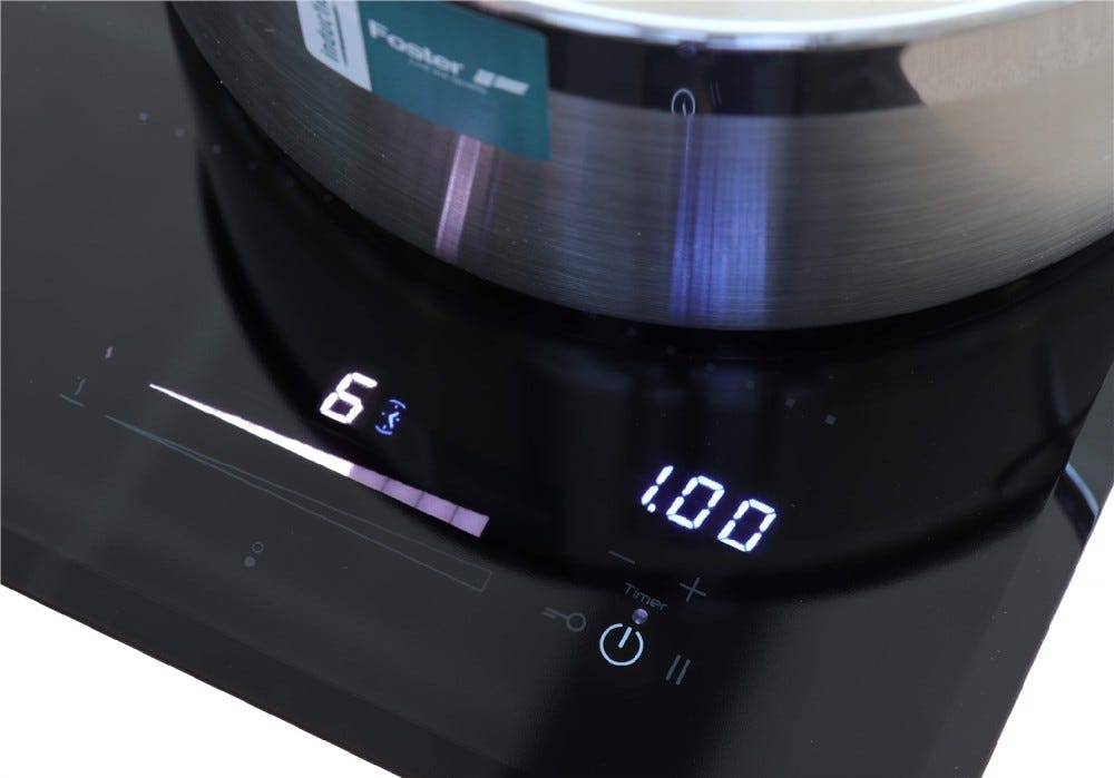 Foster 7383645 KE Piano cottura a induzione cm 77 - vetroceramica nero