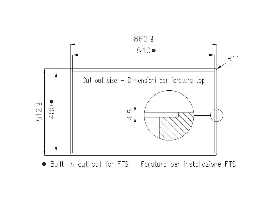 Foster 7384646 KE Piano cottura a induzione cm 86 - vetroceramica nero