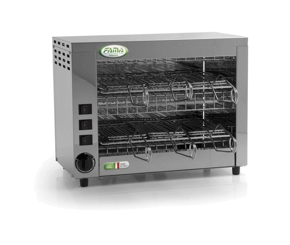 Fama Q12 Cottura Tostiera 6 pinze - acciaio inox