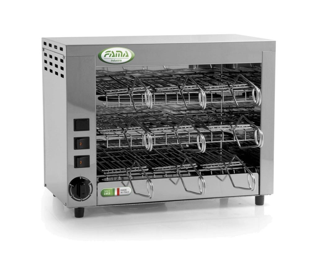 Fama Q18 Cottura Tostiera 9 pinze - acciaio inox