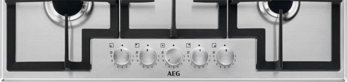 AEG HGB75420SM 6000 Slim line Piano cottura a gas 75 cm, 5 bruciatori, SpeedBurner e griglie in ghisa
