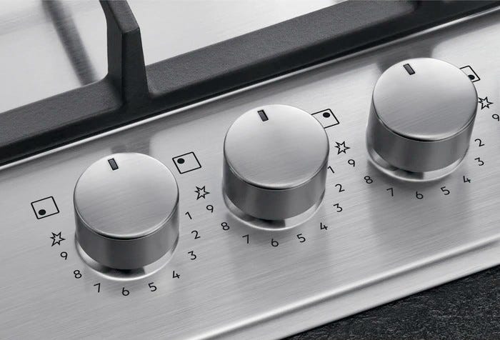 AEG HGB95522SM Slim Line Piano cottura a gas cm. 90 - inox