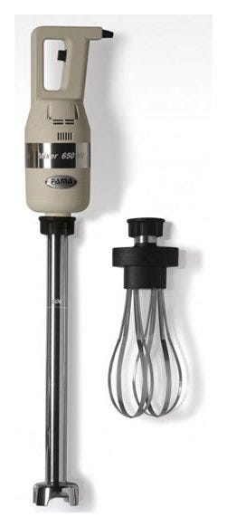 Fama FM650VVC500 Giò Heavy Mixer ad immersione 650 VV con mescolatore 500 mm e frusta FAF, 650 Watt, velocità variabile, sistema SRS