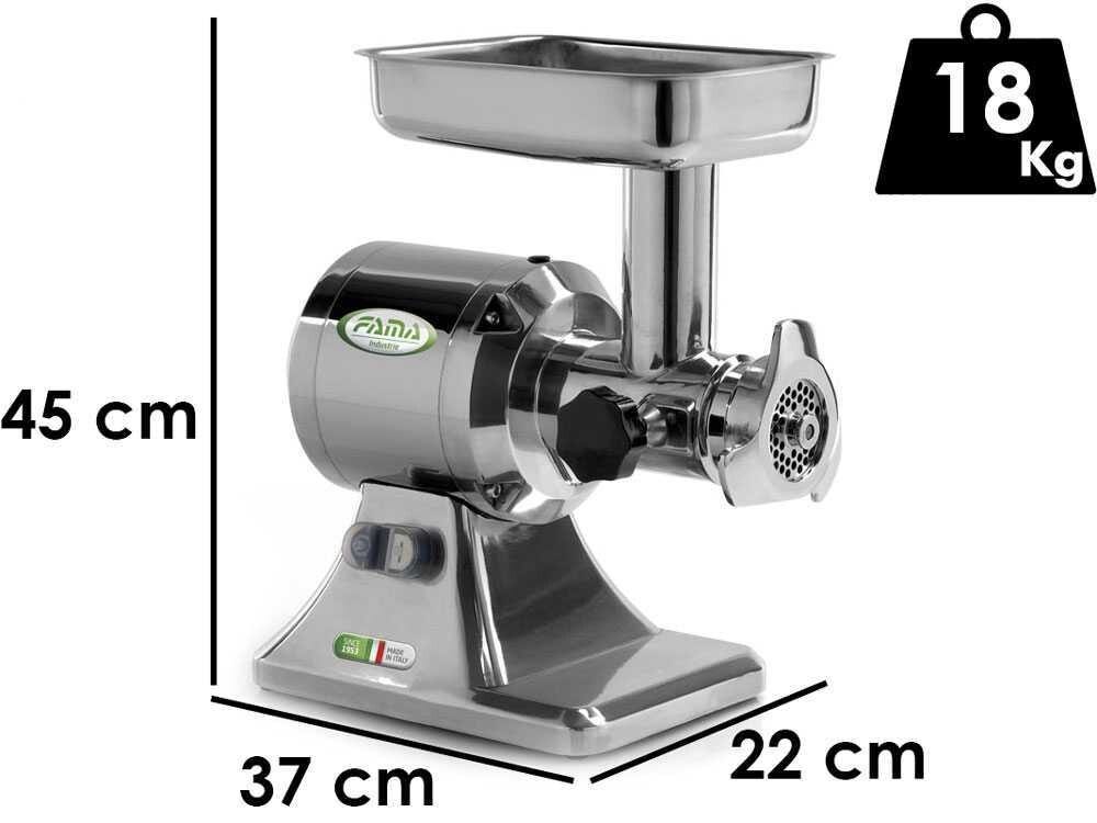 Fama FTS106 Enterprise Tritacarne trifase 230/400V, gruppo in ghisa, 150–200 kg/h, ingranaggi a bagno d’olio
