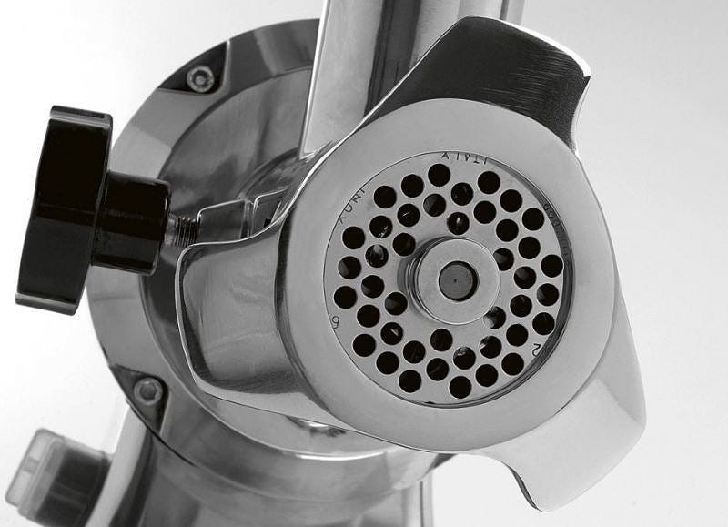 Fama FTS107 Enterprise Tritacarne monofase 230V, gruppo in ghisa, 150–200 kg/h, ingranaggi a bagno d’olio