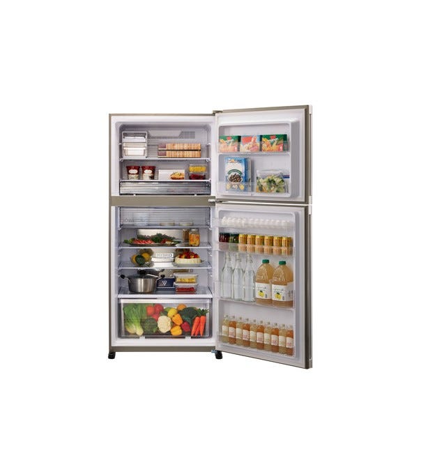 Sharp SJXG640MSL Frigorifero con congelatore a libera installazione - cm. 70 h 168 - lt. 393 - inox antimpronta