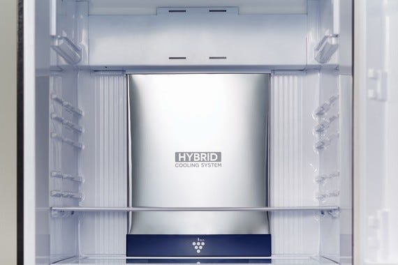 Sharp SJXG640MSL Frigorifero con congelatore a libera installazione - cm. 70 h 168 - lt. 393 - inox antimpronta