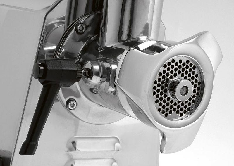 Fama FTI107 Enterprise Tritacarne monofase 230V, gruppo in ghisa, 150–200 kg/h, ingranaggi a bagno d’olio