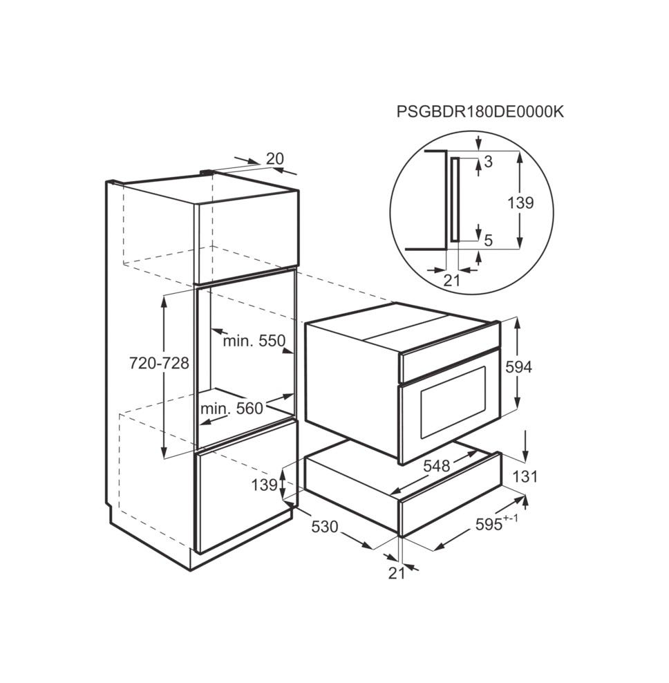 AEG KDK911420M Cassetto per accessori cm. 60 - inox antimpronta