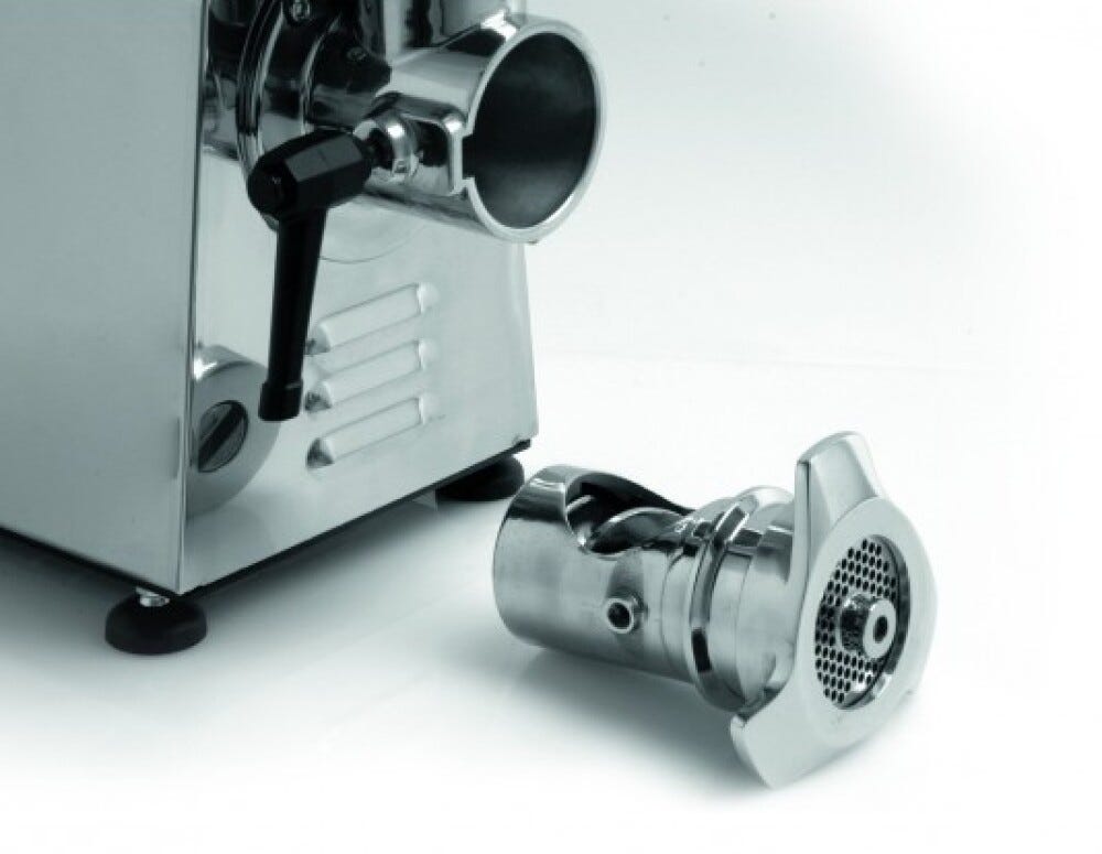 Fama FTI117 Enterprise Tritacarne monofase 230V, gruppo in ghisa, 300 kg/h, ingranaggi a bagno d’olio