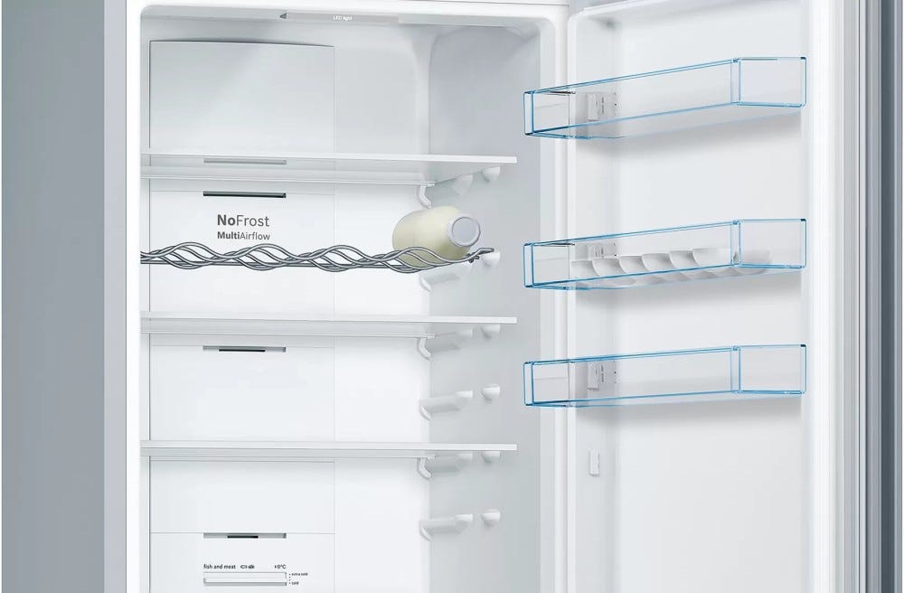 Bosch KGN39VLEB 4 Frigorifero con congelatore a libera installazione - cm. 60 h 203 - lt. 366 - inox