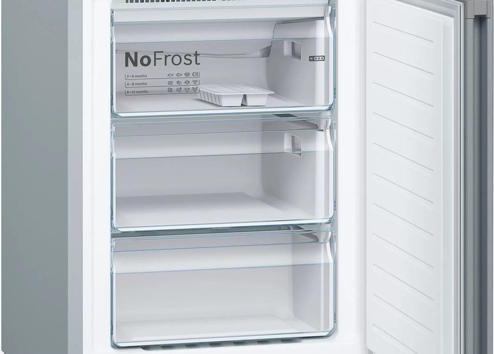 Bosch KGN39VLEB 4 Frigorifero con congelatore a libera installazione - cm. 60 h 203 - lt. 366 - inox