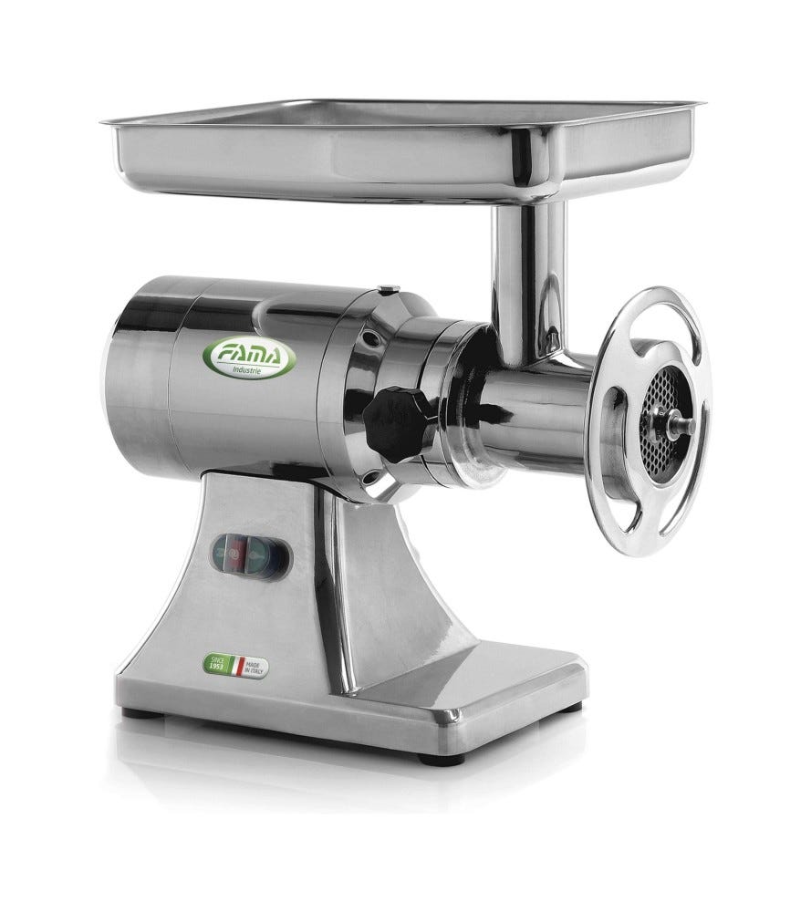 Fama FTS147 Enterprise Tritacarne monofase 230V, gruppo in ghisa, 400 kg/h, ingranaggi a bagno d’olio