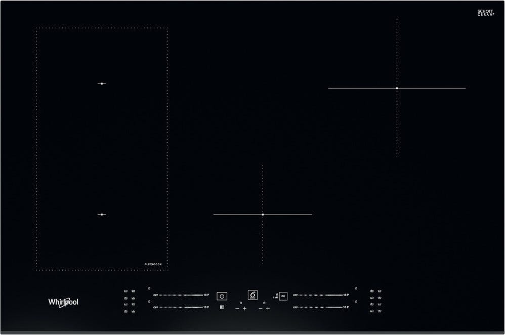 Whirlpool WL S3377 BF Piano cottura a induzione cm. 77 - vetroceramica nero