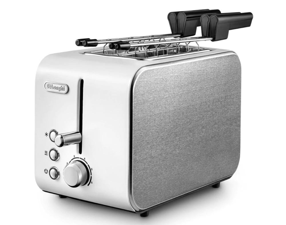 De Longhi CTX2203.W Tostapane a 2 scomparti - bianco