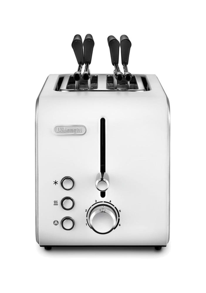 De Longhi CTX2203.W Tostapane a 2 scomparti - bianco
