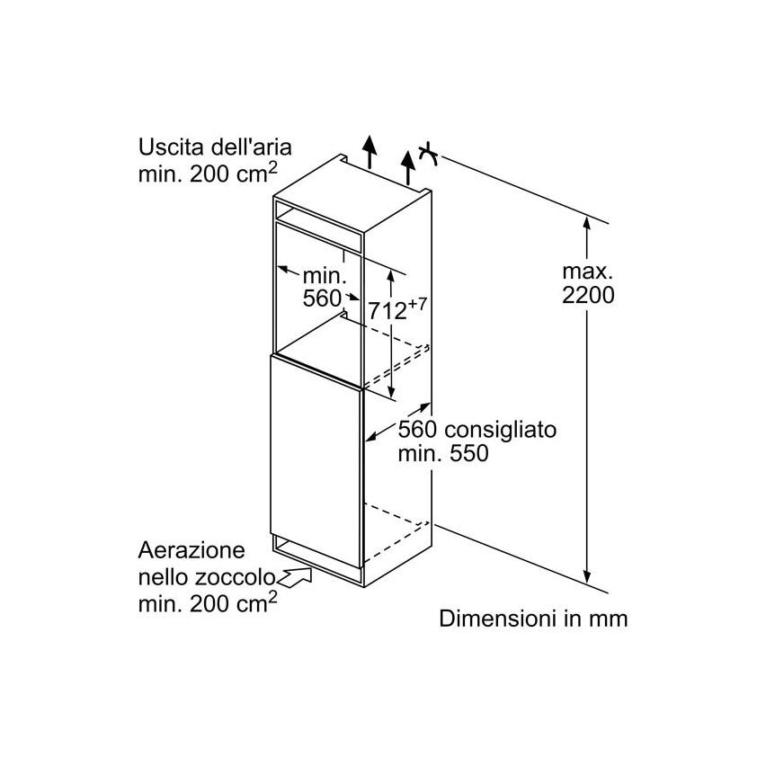 Siemens GI11VADE0 iQ500 Congelatore cm. 56 h. 71 - 72 lt. - integrabile