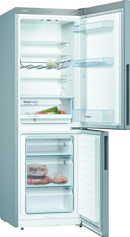 Bosch KGV33VLEA 4 Frigorifero con congelatore a libera installazione - cm. 60 h 176 - lt. 287 - inox