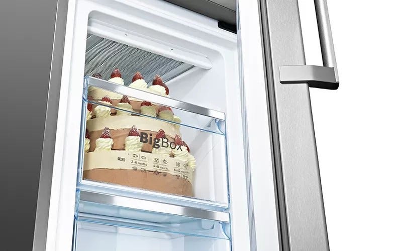 Bosch KGV33VLEA 4 Frigorifero con congelatore a libera installazione - cm. 60 h 176 - lt. 287 - inox