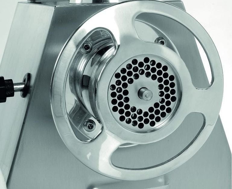 Fama FTI117R Enterprise Tritacarne monofase 230V, gruppo ghisa, 350/400 kg/h, ingranaggi a bagno d’olio