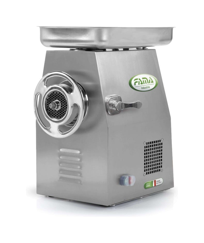 Fama FTI139R Enterprise Tritacarne monofase, gruppo inox, bocca Ø52 mm, 600 kg/h, ingranaggi a bagno d’olio