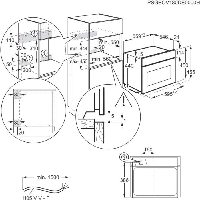 AEG KSK998230T Serie 9000 Steampro Forno combinato a vapore cm. 60 h. 45 - nero