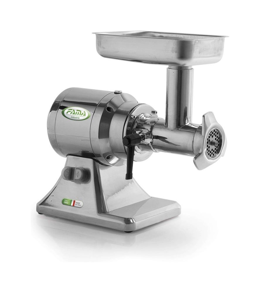 Fama FTSK126 Uniko Tritacarne trifase, gruppo inox, 150/200 kg/h, ingranaggi a bagno d’olio