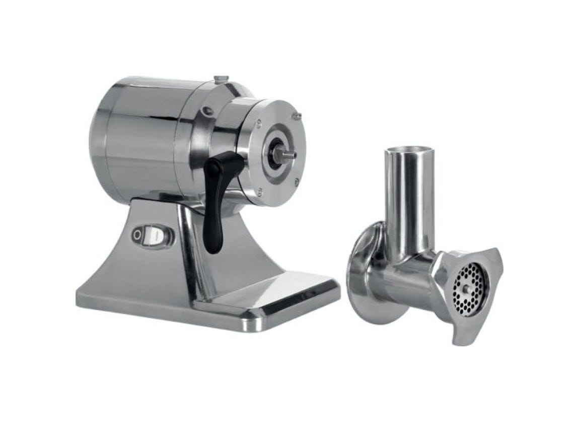 Fama FTSK126 Uniko Tritacarne trifase, gruppo inox, 150/200 kg/h, ingranaggi a bagno d’olio
