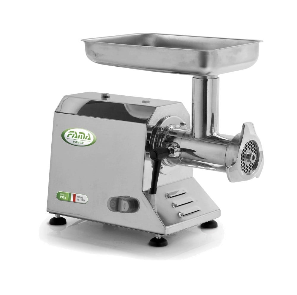 Fama FTIK137 Uniko Tritacarne monofase 230V, gruppo inox, 300 kg/h, ingranaggi a bagno d’olio