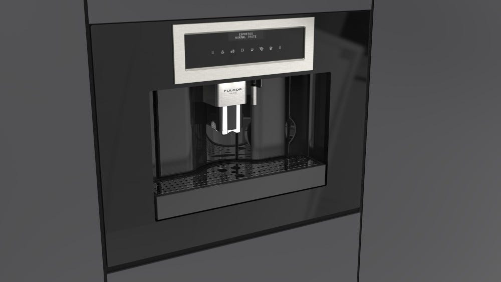 Fulgor FCLCM 4500 TF BK Macchina caffè da incasso cm. 59 h. 45 - vetro nero