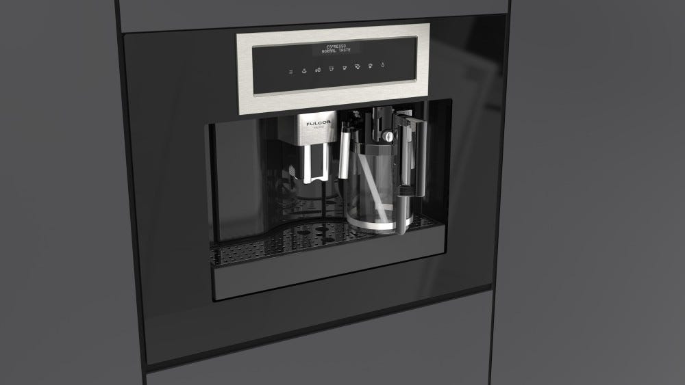 Fulgor FCLCM 4500 TF BK Macchina caffè da incasso cm. 59 h. 45 - vetro nero
