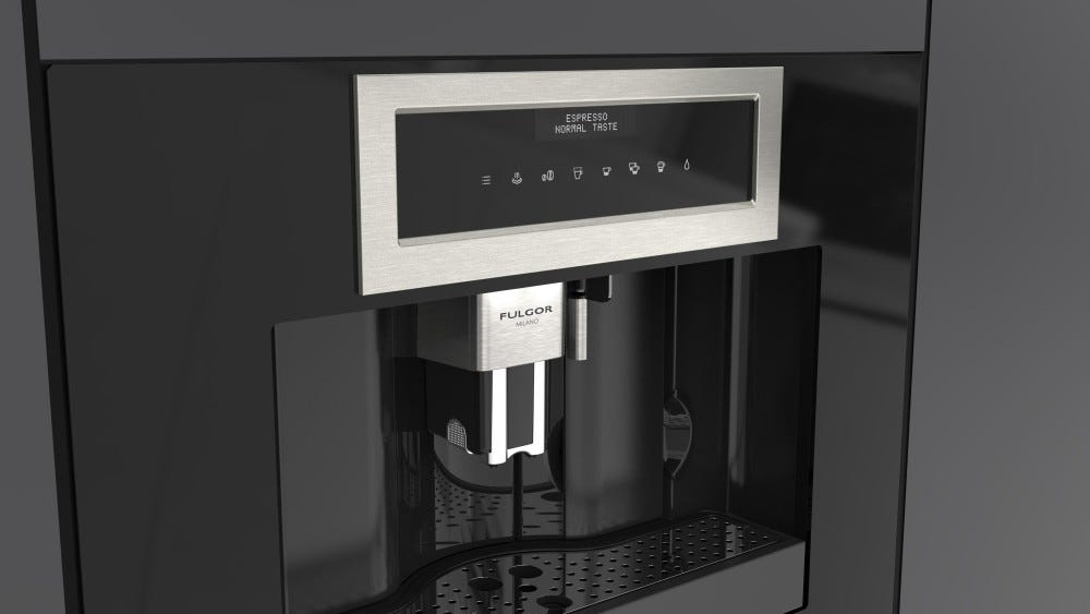 Fulgor FCLCM 4500 TF BK Macchina caffè da incasso cm. 59 h. 45 - vetro nero