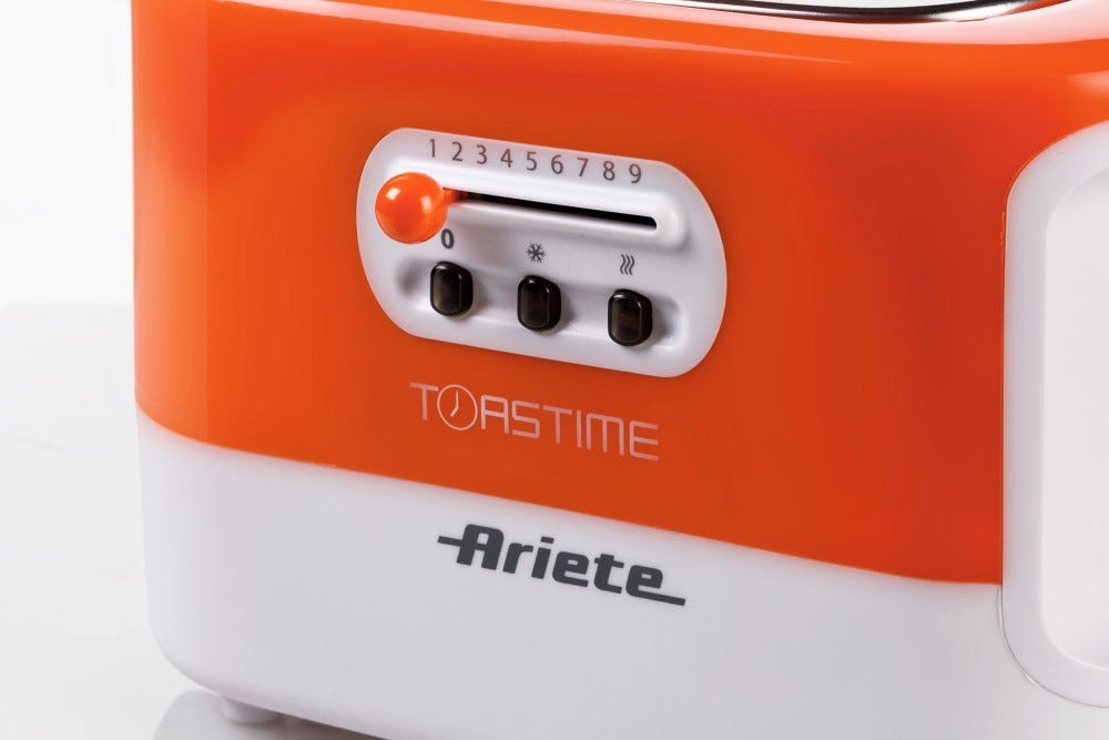 Ariete 0159 Toastime Tostapane a 2 scomparti - arancione / bianco