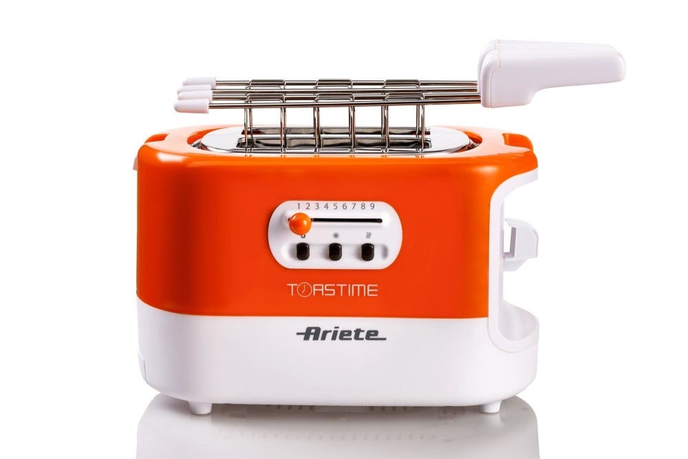 Ariete 0159 Toastime Tostapane a 2 scomparti - arancione / bianco