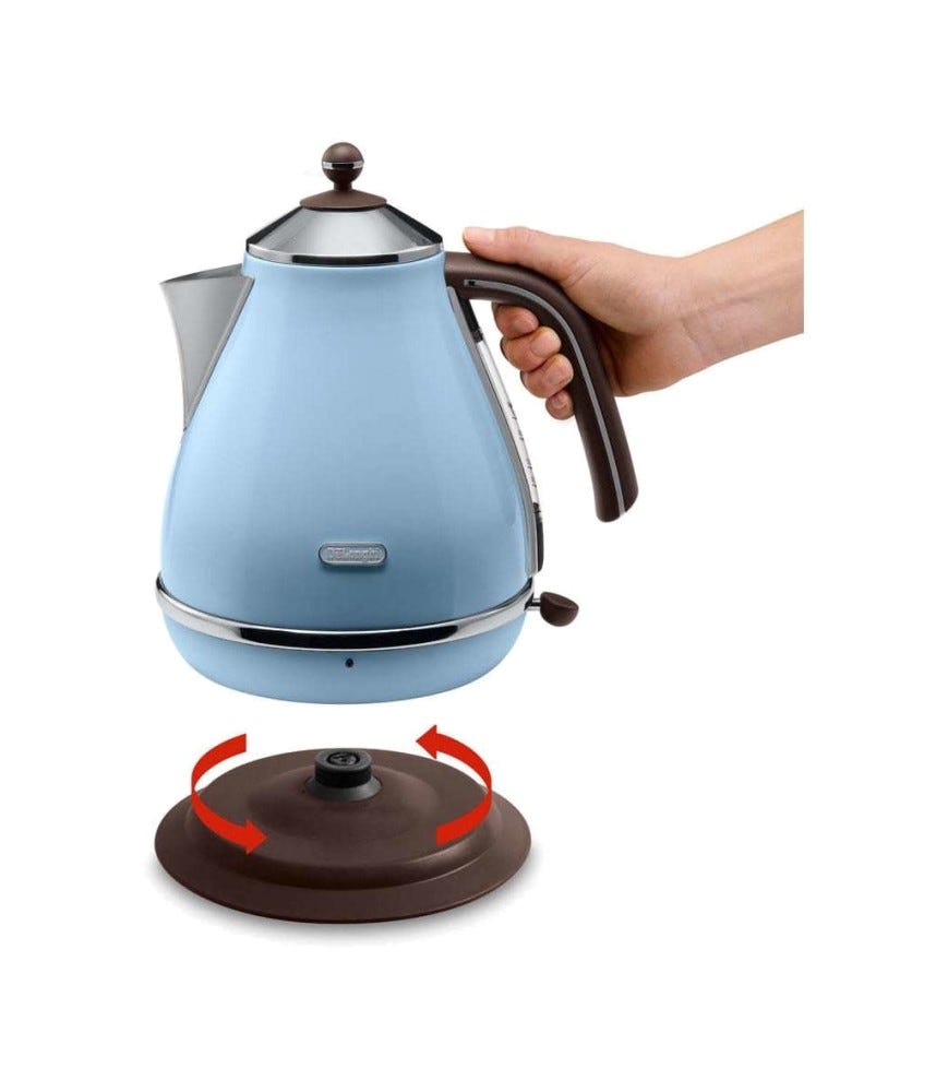 De Longhi KBOV2001 AZ Icona Vintage Bollitore elettrico da 1,7 l - azzurro