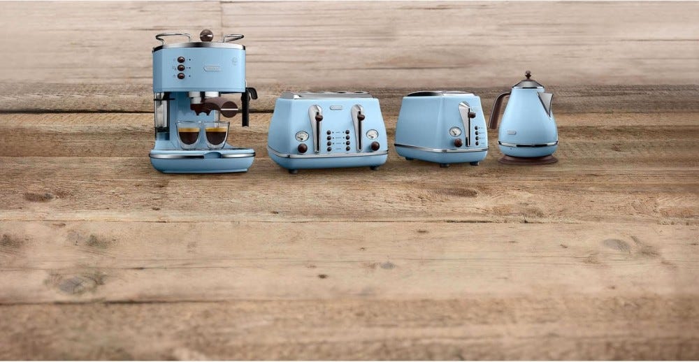 De Longhi KBOV2001 AZ Icona Vintage Bollitore elettrico da 1,7 l - azzurro