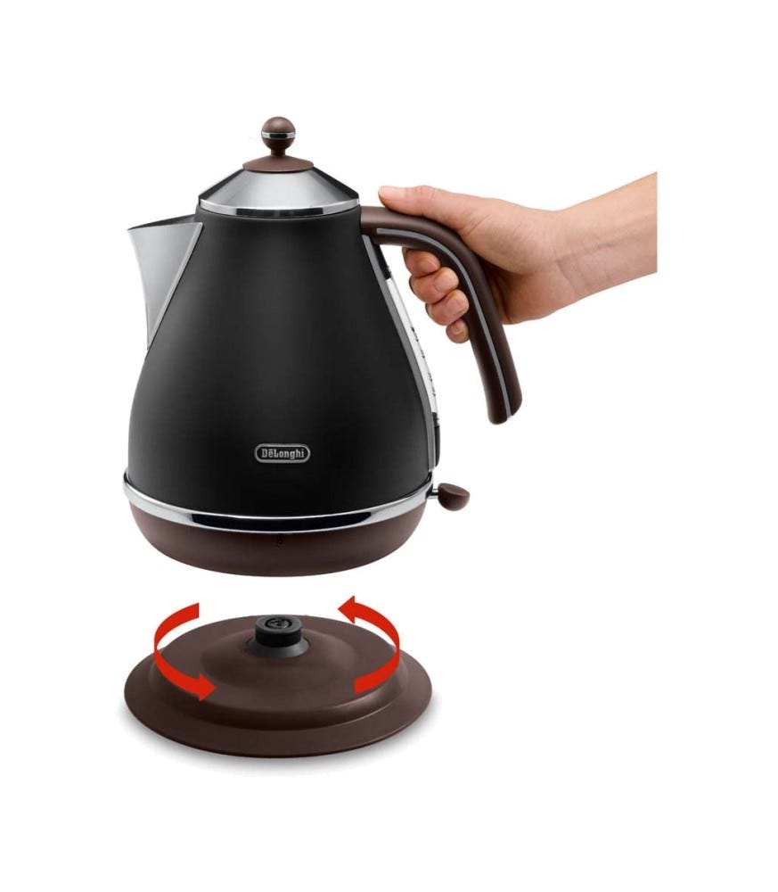De Longhi KBOV2001 BK Icona Vintage Bollitore elettrico da 1,7 l - nero