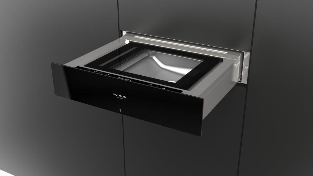 Fulgor FCLVSD 150 TC BK Cassetto per sottovuoto da incasso cm. 55 h. 14 - vetro nero