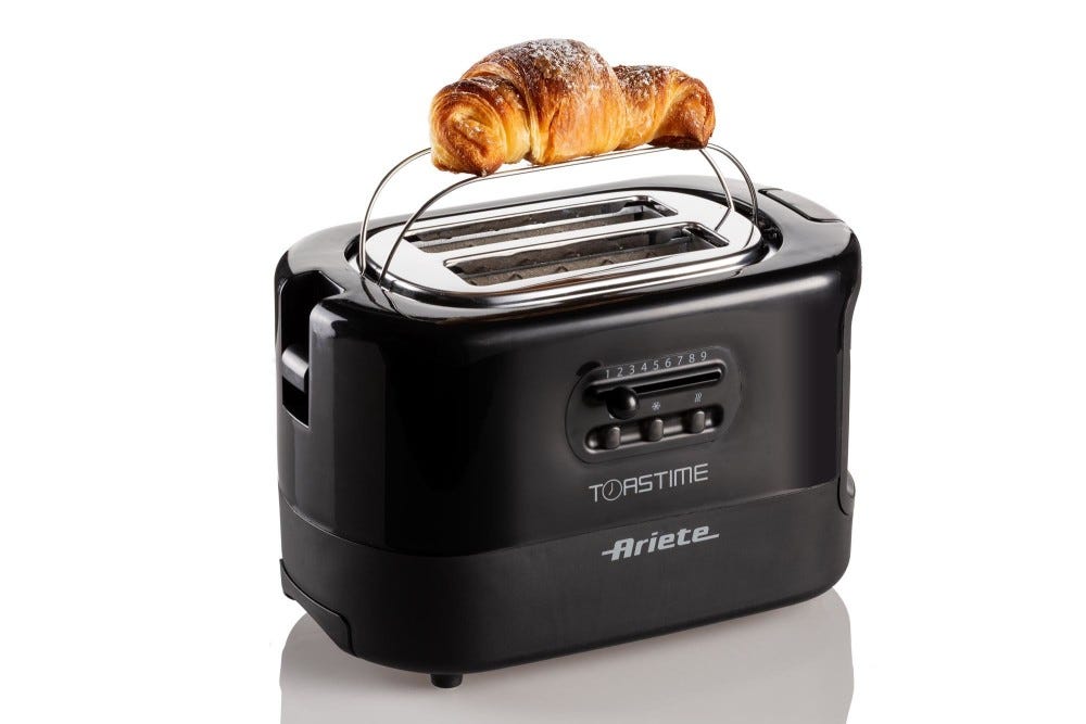 Ariete 0159 Toastime Tostapane a 2 scomparti - nero