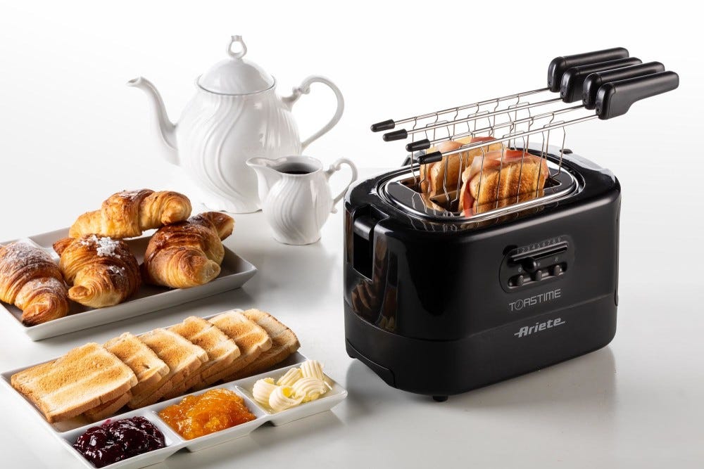 Ariete 0159 Toastime Tostapane a 2 scomparti - nero