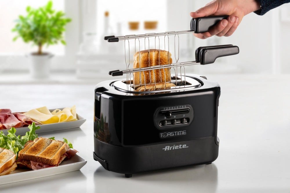 Ariete 0159 Toastime Tostapane a 2 scomparti - nero