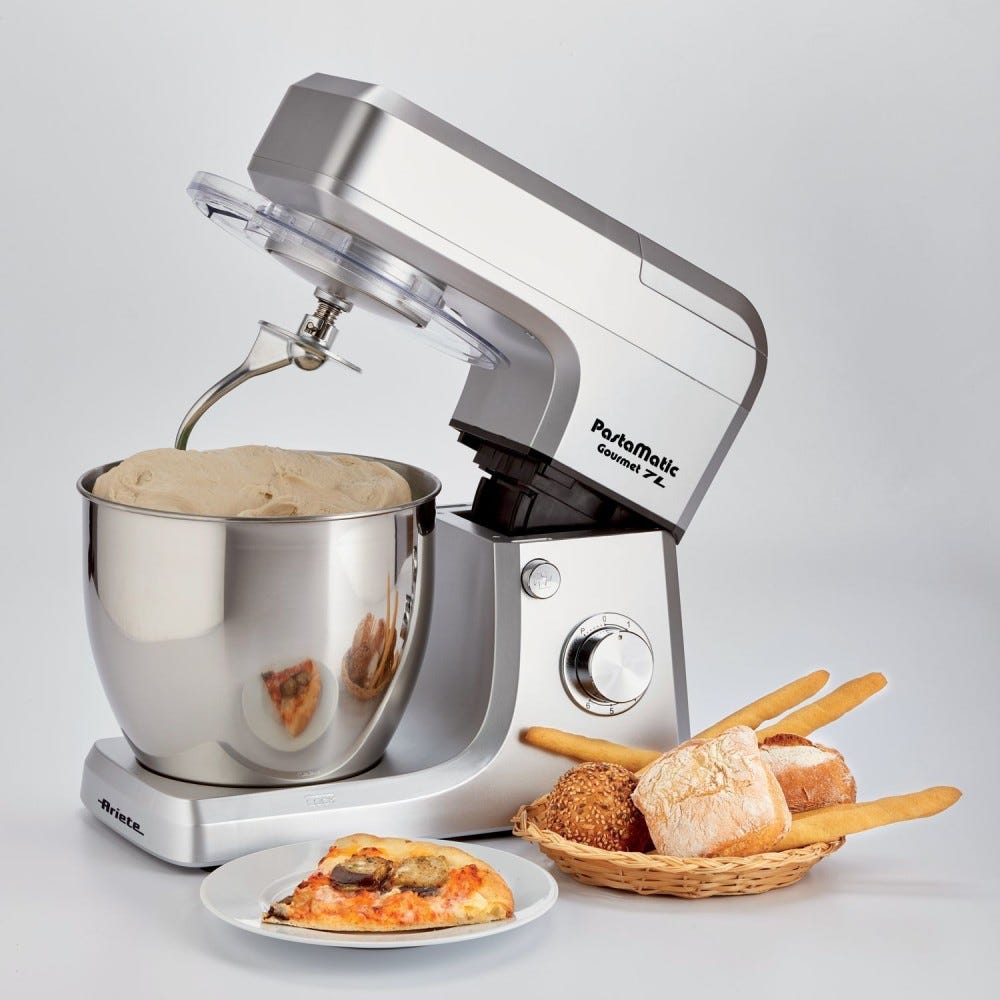 Ariete 1598 Pastamatic Gourmet Planetaria multifunzione 7 lt. - Acciaio inox