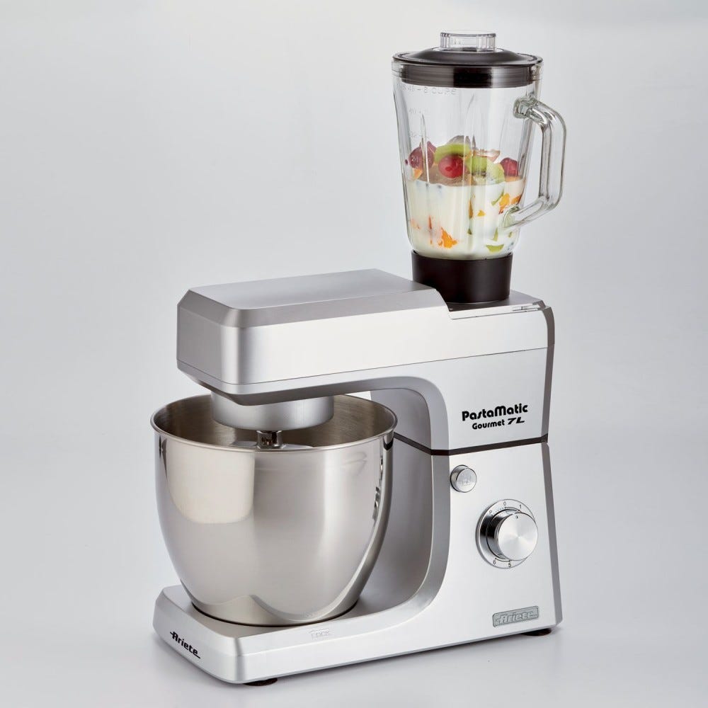 Ariete 1598 Pastamatic Gourmet Planetaria multifunzione 7 lt. - Acciaio inox