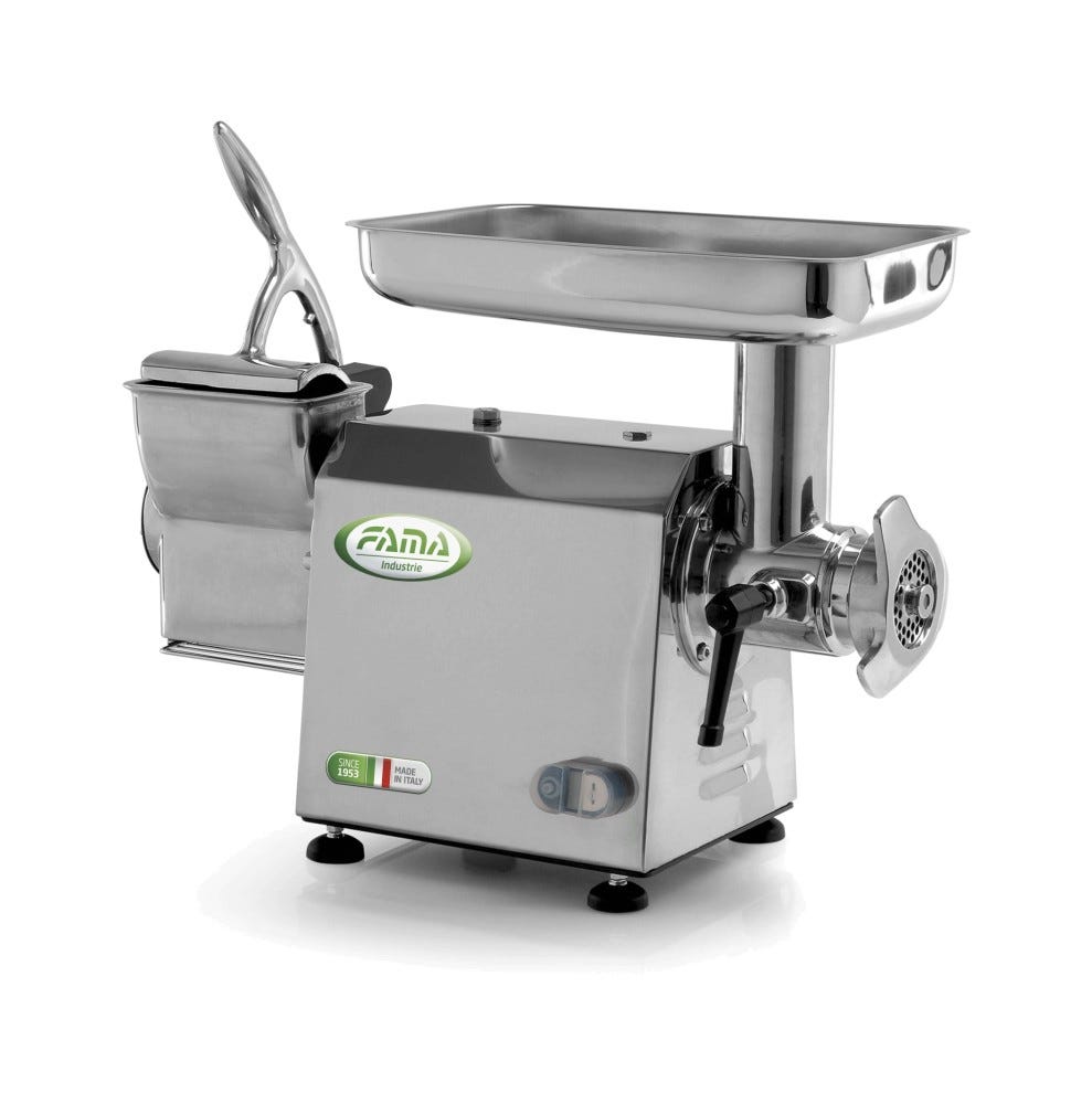 Fama FTGI126 Tg Tritacarne Grattugia trifase 200/50 kg, gruppo macinazione in ghisa alimentare