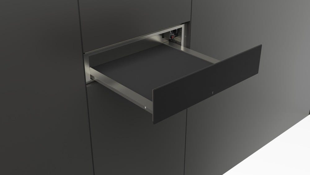 Fulgor FCLWD 150 BK Cassetto scaldavivande cm 60 h 15 - vetro nero