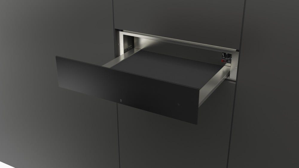 Fulgor FCLWD 150 BK Cassetto scaldavivande cm 60 h 15 - vetro nero