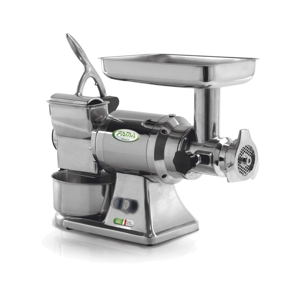 Fama FTG206 Tg Tritacarne Grattugia trifase 300/70 kg, gruppo macinazione in acciaio inox