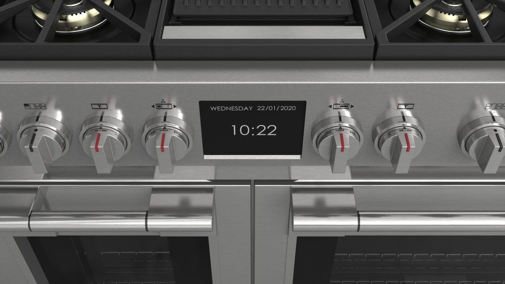 Fulgor FSRC 4807 2P MK 2F X Cucina da accosto cm. 122 - 6 fuochi + 2 forni elettrici - inox