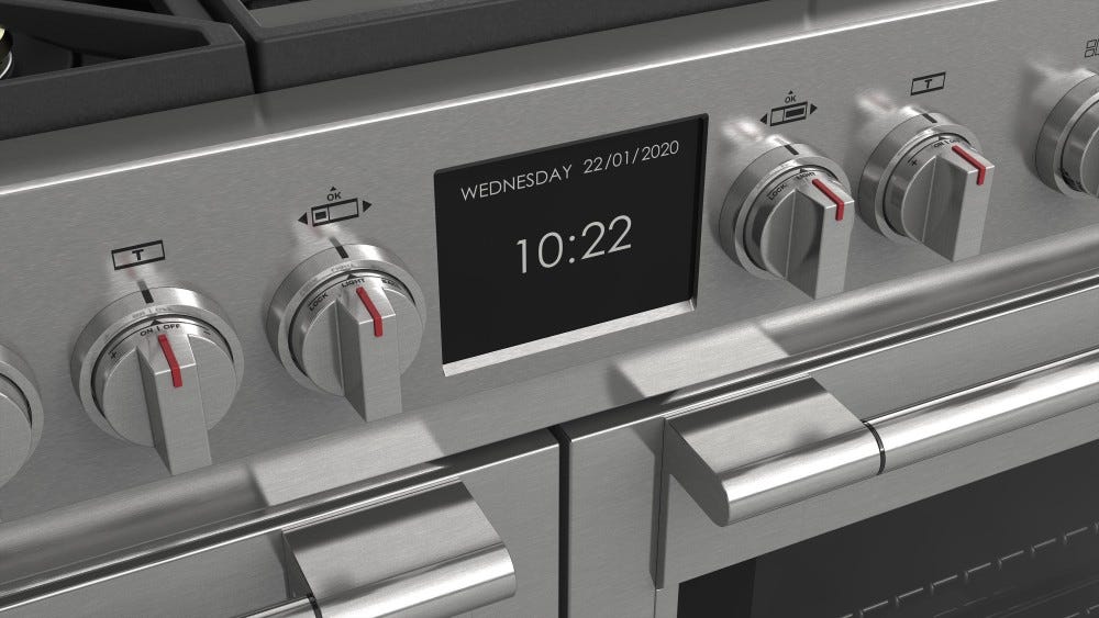 Fulgor FSRC 4807 2P MK 2F X Cucina da accosto cm. 122 - 6 fuochi + 2 forni elettrici - inox